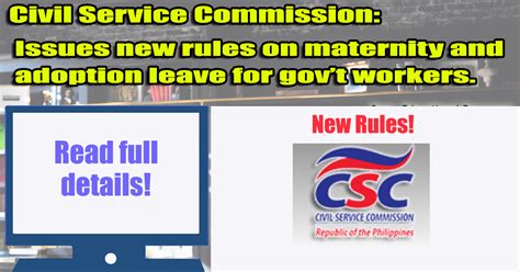 csc resolution no. 2300030|CSC New Rules on Maternity and Adoption Leave for.